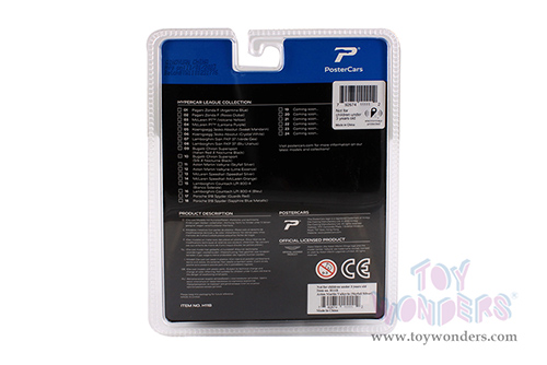 H14B Kinsmart PosterCars Hypercar League Collection McLaren Speedtail Diecast Model Car