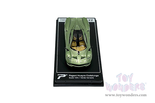 Kinsmart - PosterCars Hypercar League Collection | Pagani Huayra Codalunga (1/64 Scale diecast model car, Verde Venezia) H22