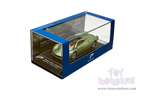 Kinsmart - PosterCars Hypercar League Collection | Pagani Huayra Codalunga (1/64 Scale diecast model car, Verde Venezia) H22