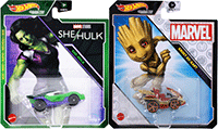 Mattel Hot Wheels - Marvel Blockbuster Character Car Assorted (3" scale diecast model car, Asstd.) HHB74956F; 