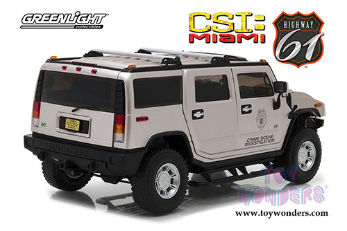 Greenlight Highway 61 - Horatio's 2003 Hummer H2 CSI Miami TV Series (1/18 scale diecast model car, Beige) HWY18006