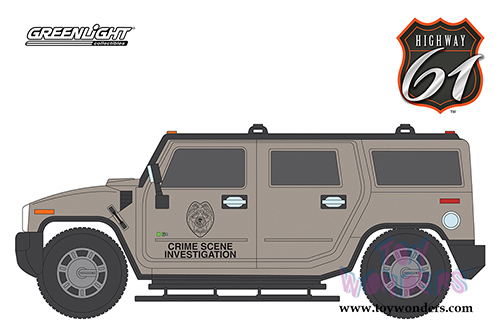 Greenlight Highway 61 - Horatio's 2003 Hummer H2 CSI Miami TV Series (1/18 scale diecast model car, Beige) HWY18006