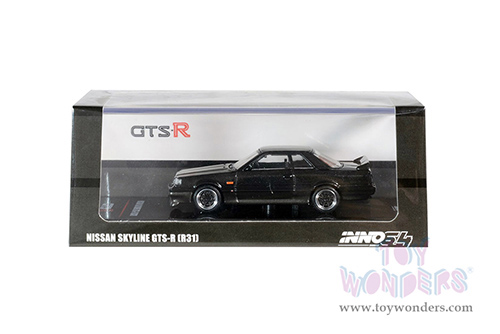 Inno Models - Nissan Skyline GTS-R (R31) (1987, 1/64 scale diecast model car, Black/Gun Metal Grey) IN64R31-BGM