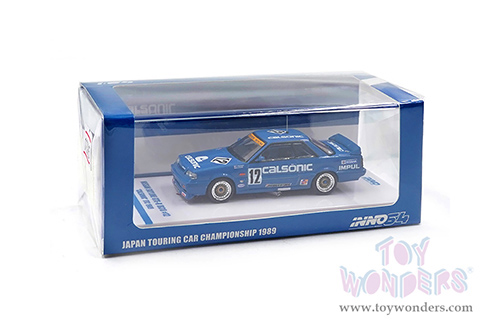 Inno Models - Nissan Skyline GTS-R (R31) #12 "Calsonic" JTCC Japanese Touring Car Championship (1989)(1/64 scale diecast model car, Blue) IN64R31-CA12