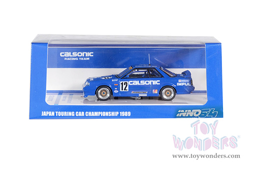 Inno Models - Nissan Skyline GTS-R (R31) #12 "Calsonic" JTCC Japanese Touring Car Championship (1989)(1/64 scale diecast model car, Blue) IN64R31-CA12