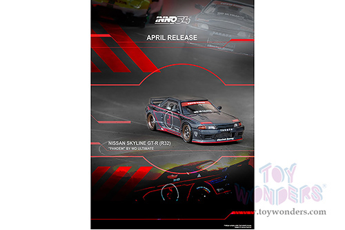 Inno Models - Nissan Skyline GT-R (R32) Pandem "By WD Ultimate" (1/64 scale diecast model car, Dark Blue) IN64R32P-WDU