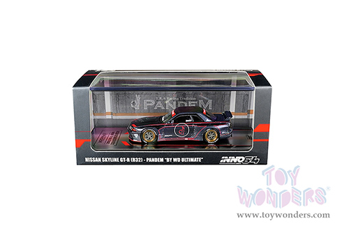 Inno Models - Nissan Skyline GT-R (R32) Pandem "By WD Ultimate" (1/64 scale diecast model car, Dark Blue) IN64R32P-WDU