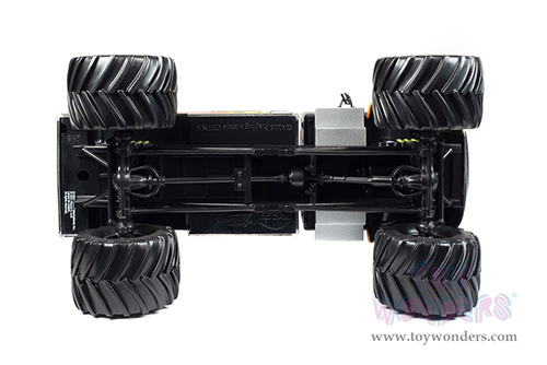 Round 2 Johnny Lightning - International® 4400 Monster Truck "Rat Fink Speed Shop" with Rat Fink Figure (1/64 scale diecast model car, Black/Orange) JL24009/06