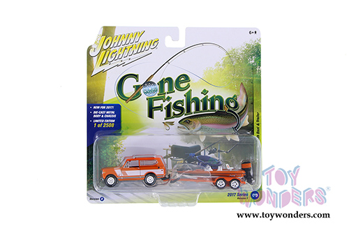 Round 2 Johnny Lightning - Gone Fishing 2017 Release 3 Set B (1/64 scale diecast model car, Asstd.) JLBT003/36B
