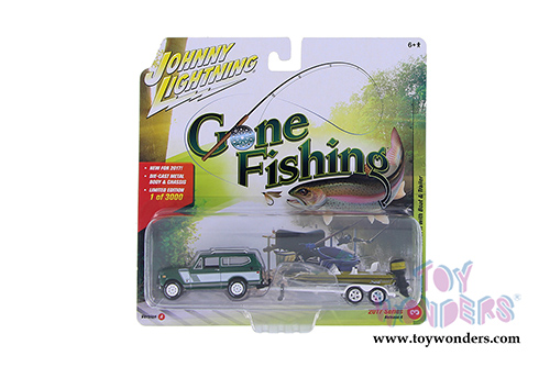 Round 2 Johnny Lightning - Gone Fishing 2017 Release 4 Set A (1/64 scale diecast model car, Asstd.) JLBT004/36A