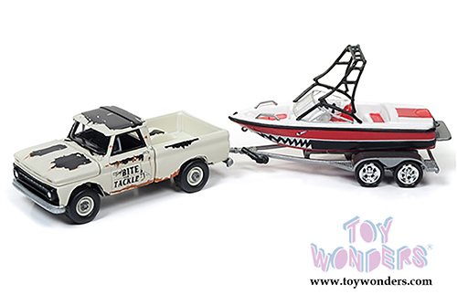 Round 2 Johnny Lightning - Gone Fishing 2017 Release 4 Set B (1/64 scale diecast model car, Asstd.) JLBT004/36B