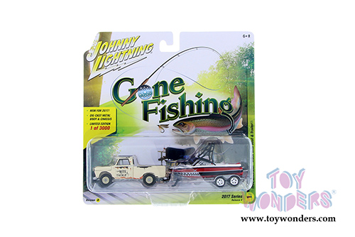 Round 2 Johnny Lightning - Gone Fishing 2017 Release 4 Set B (1/64 scale diecast model car, Asstd.) JLBT004/36B