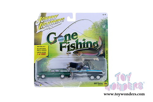 Round 2 Johnny Lightning - Gone Fishing 2017 Release 4 Set B (1/64 scale diecast model car, Asstd.) JLBT004/36B