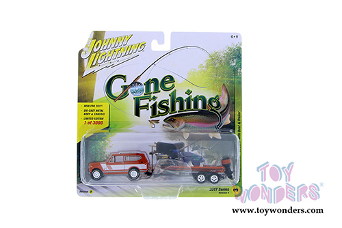 Round 2 Johnny Lightning - Gone Fishing 2017 Release 4 Set B (1/64 scale diecast model car, Asstd.) JLBT004/36B