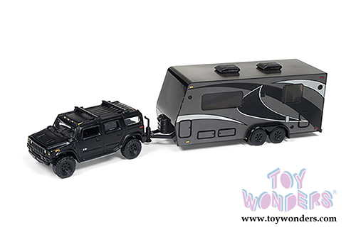 Round 2 Johnny Lightning - Truck and Trailer 2018 Release 3 Set A (1/64 scale diecast model car, Asstd.) JLBT008/36A