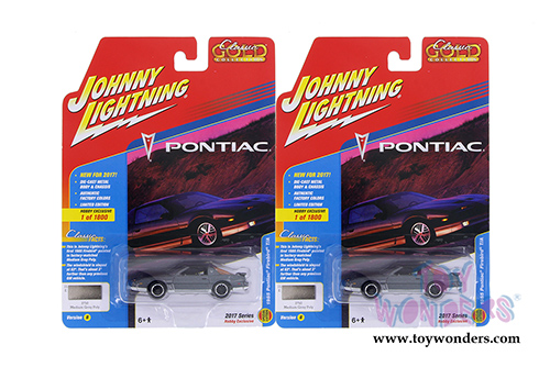 Round 2 Johnny Lightning - Classic Gold 2017 | Pontiac&reg; Firebird&reg; T/A (1985, 1/64 scale diecast model car, Medium Gray Poly/Silver) JLCG011/24B