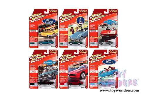 Round 2 Johnny Lightning - Classic Gold 2020 Release 3 Set A (1/64 scale diecast model car, Asstd.) JLCG023/48A