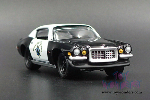 Johnny Lightning/Mijo Exclusives - Chevrolet&reg; Camaro Z28&reg; California Highway Patrol (CHP) (1970, 1/64 scale diecast model car, Black/White) JLCP7025/24
