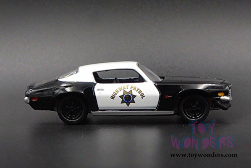 Johnny Lightning/Mijo Exclusives - Chevrolet&reg; Camaro Z28&reg; California Highway Patrol (CHP) (1970, 1/64 scale diecast model car, Black/White) JLCP7025/24