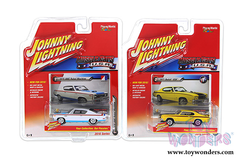 Round 2 Johnny Lightning - Muscle Cars USA Release 1 Set A (1/64 scale diecast model car, Asstd.) JLMC001/48A