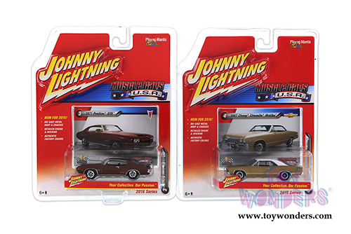 Round 2 Johnny Lightning - Muscle Cars USA Release 1 Set A (1/64 scale diecast model car, Asstd.) JLMC001/48A