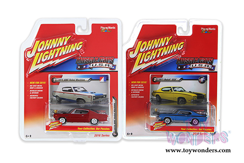 Round 2 Johnny Lightning - Muscle Cars USA Release 1 Set B  (1/64 scale diecast model car, Asstd.) JLMC001/48B