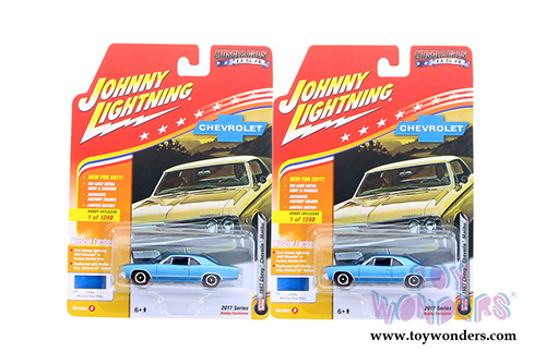 Round 2 Johnny Lightning - Chevy&reg; Chevelle&reg; Malibu&trade; Hard Top (1967, 1/64 scale diecast model car, Blue) JLMC006/24B