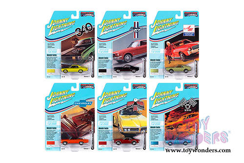 Round 2 Johnny Lightning - Muscle Cars USA 2020 Release 1 Set A (1/64 scale diecast model car, Asstd.) JLMC022/48A