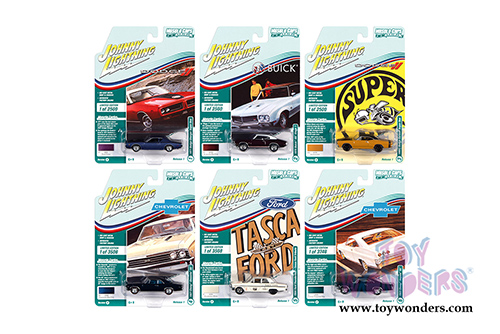 Round 2 Johnny Lightning - Muscle Cars USA 2021 Release 1 Set B (1/64 scale diecast model car, Asstd.) JLMC025/48B