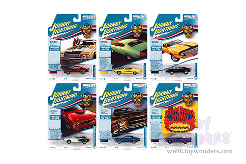 Round 2 Johnny Lightning - Muscle Cars U.S.A. 2021 Release 2 Set A (1/64 scale diecast model car, Asstd.) JLMC026/48A