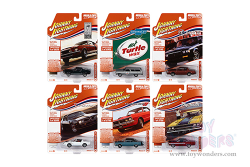 Round 2 Johnny Lightning - Muscle Cars U.S.A. 2021 Release 3 Set B (1/64 scale diecast model car, Asstd.) JLMC027/48B