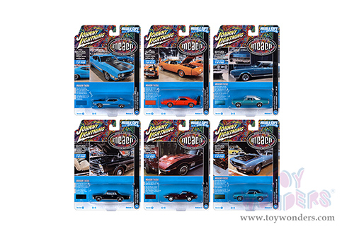 Round 2 Johnny Lightning - Muscle Cars U.S.A. 2022 Release 3 Set A (1/64 scale diecast model car, Asstd.) JLMC031/48A