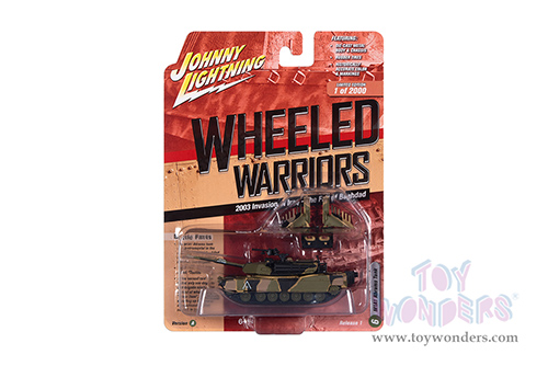 Round 2 Johnny Lightning - Military 2021 Release 1 Set A - Wheeled Warriors (1/64, 1/100 scale diecast model car, Asstd.) JLML006/48A