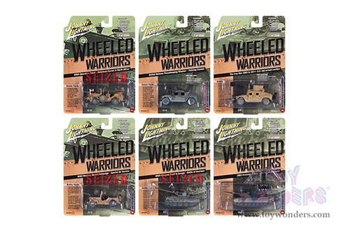 Round 2 Johnny Lightning - Military 2021 Release 1 Set B - Wheeled Warriors (1/64, 1/100 scale diecast model car, Asstd.) JLML006/48B
