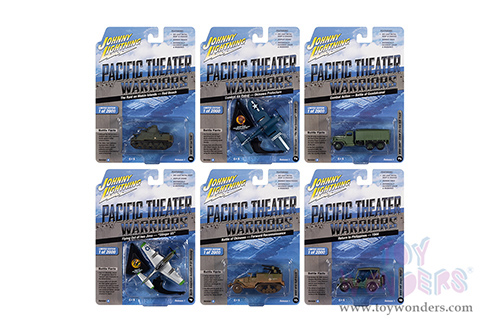 Round 2 Johnny Lightning - Military 2022 Release 1 Set B "Pacific Theater Warriors" (1/64 scale diecast model car, Asstd.) JLML007/48B