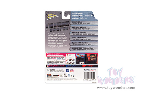 Round 2 Johnny Lightning - Military 2022 Release 2 Set A "WWII Warriors: Pacific Theater" (1/64 scale diecast model car, Asstd.) JLML008/48A