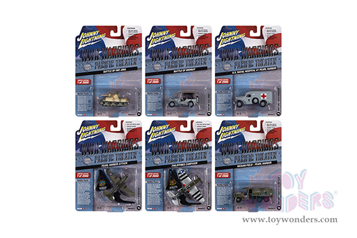 Round 2 Johnny Lightning - Military 2022 Release 2 Set A "WWII Warriors: Pacific Theater" (1/64 scale diecast model car, Asstd.) JLML008/48A