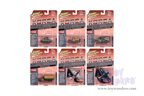 Round 2 Johnny Lightning - Military 2023 Release 1 Set B "Korea: The Forgotten War" (1/64 scale diecast model car, Asstd.) JLML009/48B