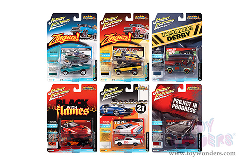 Round 2 Johnny Lightning - Street Freaks 2021 Release 4 Set A (1/64 scale diecast model car, Asstd.) JLSF022/48A