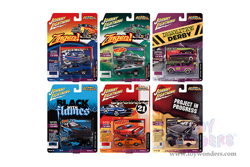 Round 2 Johnny Lightning - Street Freaks 2021 Release 4 Set B (1/64 scale diecast model car, Asstd.) JLSF022/48B