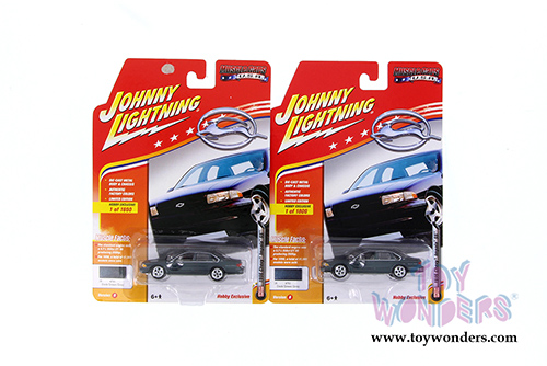 Round 2 Johnny Lightning - Muscle Cars U.S.A. | Chevy&reg; Impala&trade; Hard Top (1996, 1/64 scale diecast model car, Dark Green Gray) JLSP006/24B