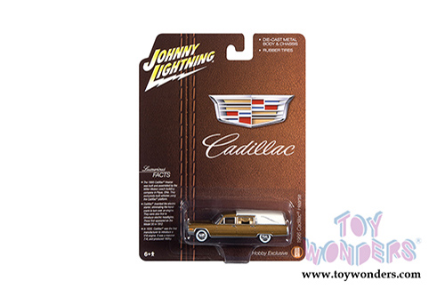 Round 2 Johnny Lightning - Cadillac&reg; Hearse (1966, 1/64 scale diecast model car, Gold/White) JLSP090/24