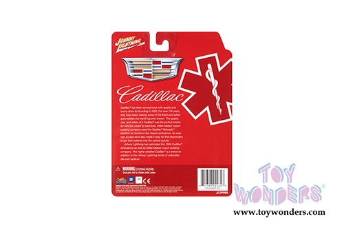 Round 2 Johnny Lightning - Cadillac&reg; Ambulance (1959, 1/64 scale diecast model car, Red/White) JLSP098/24