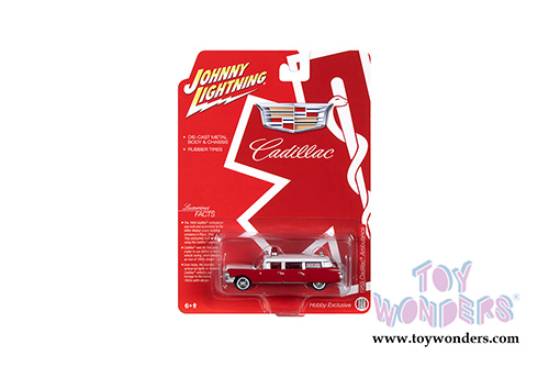 Round 2 Johnny Lightning - Cadillac&reg; Ambulance (1959, 1/64 scale diecast model car, Red/White) JLSP098/24