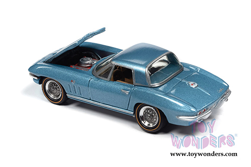 Round 2 Johnny Lightning - Classic Gold Collection | Chevrolet&reg; Corvette&reg; Hardtop (1965, 1/64 scale diecast model car, Mist Blue) JLSP103/24B
