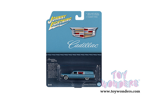 Round 2 Johnny Lightning - Cadillac&reg; Hearse (1966, 1/64 scale diecast model car, Light Blue) JLSP114/24