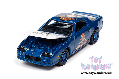 Round 2 Johnny Lightning - Pop Culture Series | Chevrolet&reg; Camaro&reg; with Token Monopoly 85th Anniversary (1985, 1/64 scale diecast model car, Blue) JLSP123/24