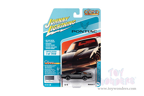 Round 2 Johnny Lightning - Classic Gold Collection | Pontiac® Firebird® T/A (1984, 1/64 scale diecast model car, Silver Sand Gray) JLSP148/24A