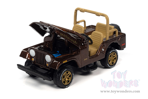 Round 2 Johnny Lightning - Classic Gold Collection | Jeep&reg; CJ-5 (1/64 scale diecast model car, Mocha Brown Metallic) JLSP150/24A