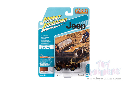 Round 2 Johnny Lightning - Classic Gold Collection | Jeep&reg; CJ-5 (1/64 scale diecast model car, Mocha Brown Metallic) JLSP150/24A